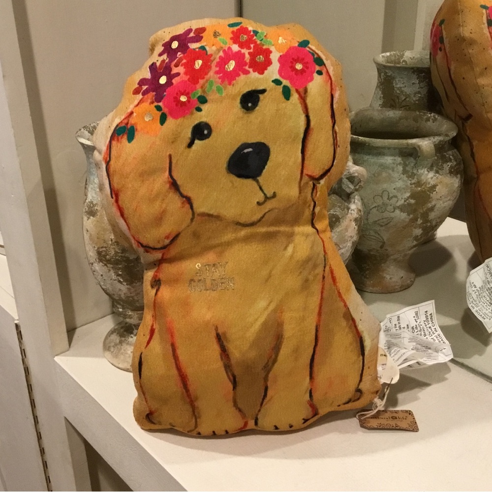 NWT RETIRED & RARE NATURAL LIFE STAY GOLDEN DECORATIVE PILLOW! HARD TO FIND!